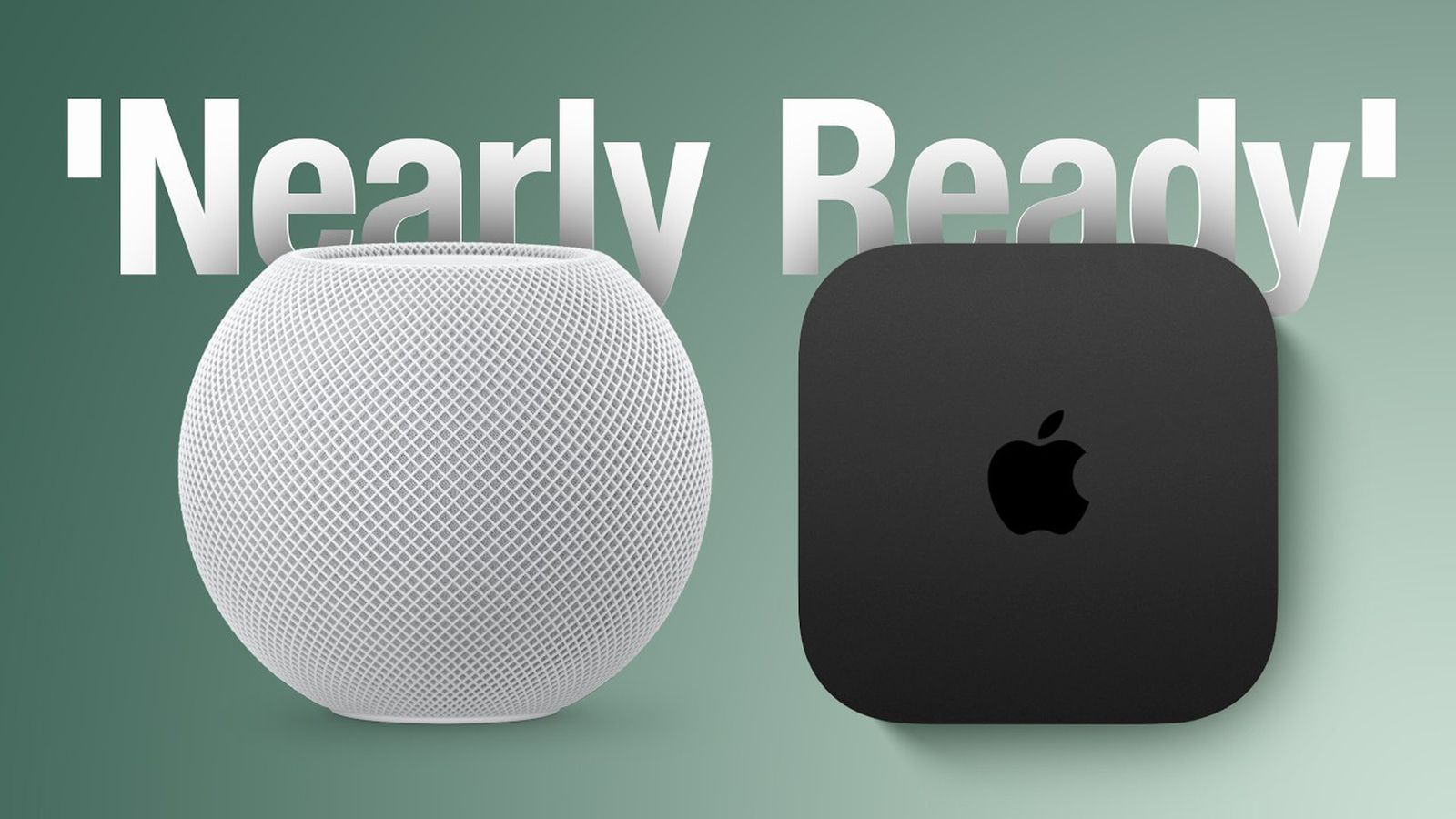 Apple TV a HomePod mini na bílém podkladu