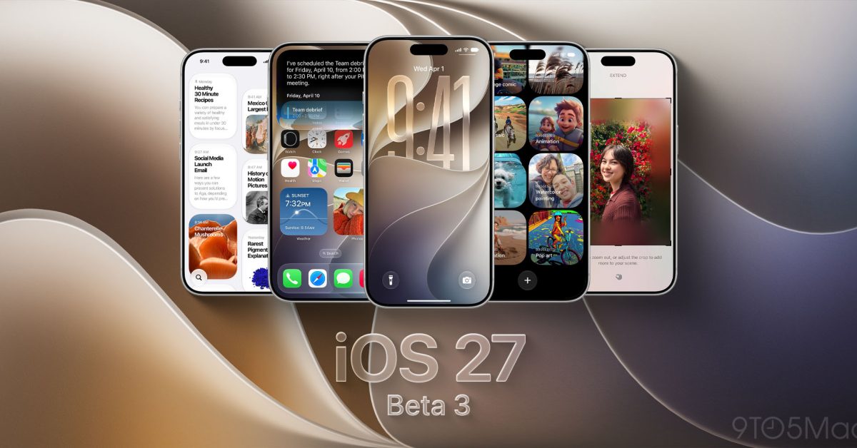 iOS 27 beta 3 na iPhonu se zaměřením na Siri AI