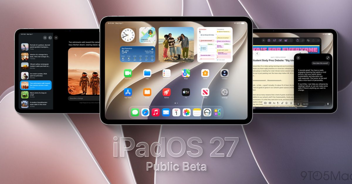 iPad s iPadOS 27 a novými funkcemi