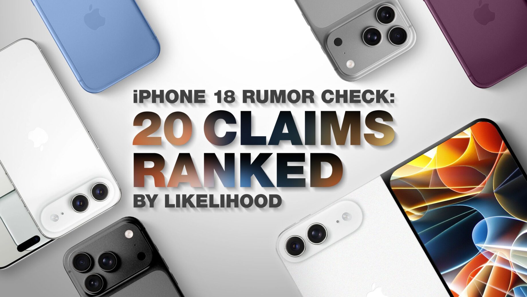 Koncept iPhonu 18 s větším fotoaparátem a skládacím modelem