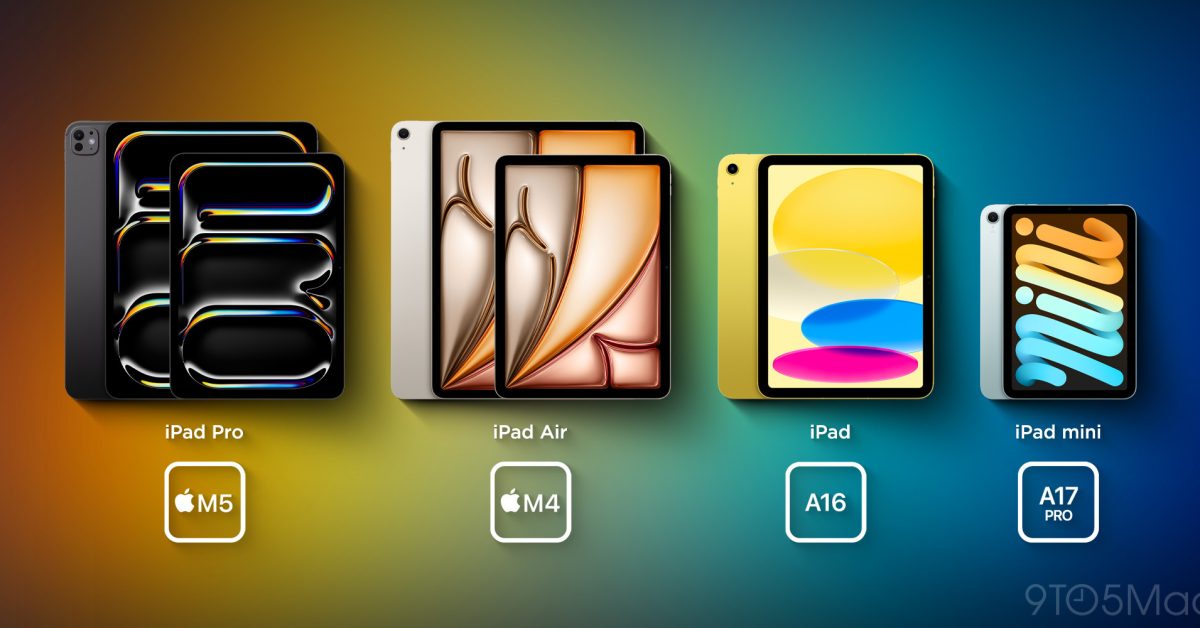 Porovnání různých modelů iPadu od Applu