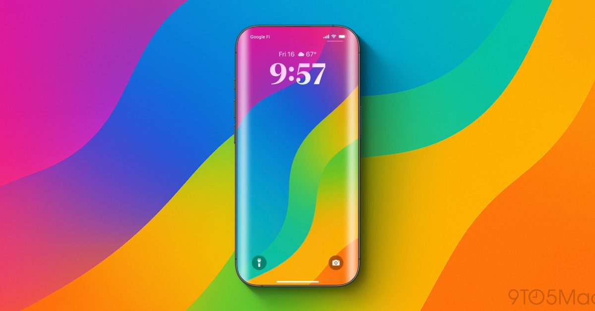 Koncept iPhonu se skleněnými zády a minimálními rámečky