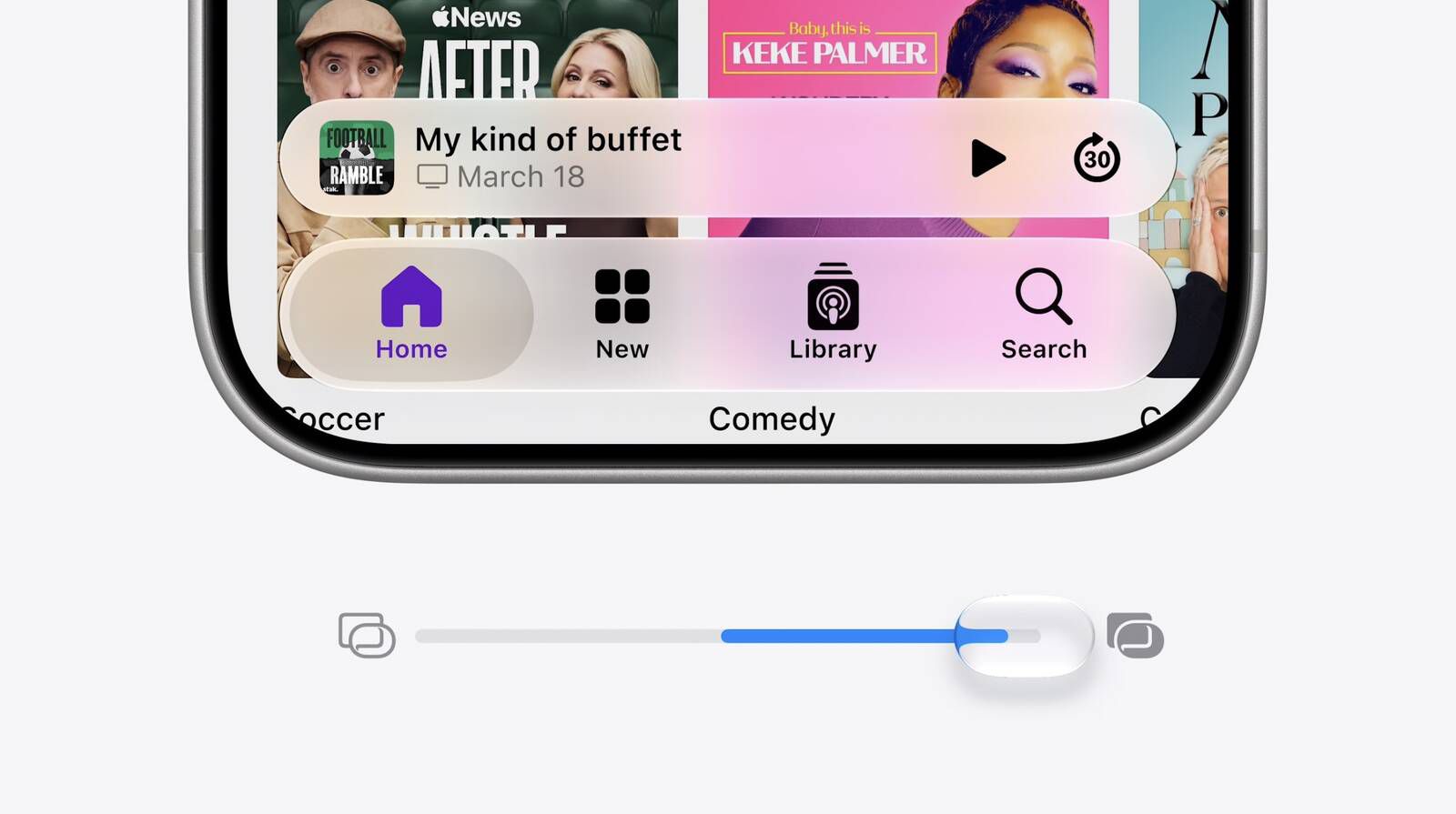 Nastavení průhlednosti Liquid Glass v iOS 27 na iPhonu