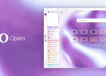 Opera One v macOS s vertikálními záložkami v levém panelu