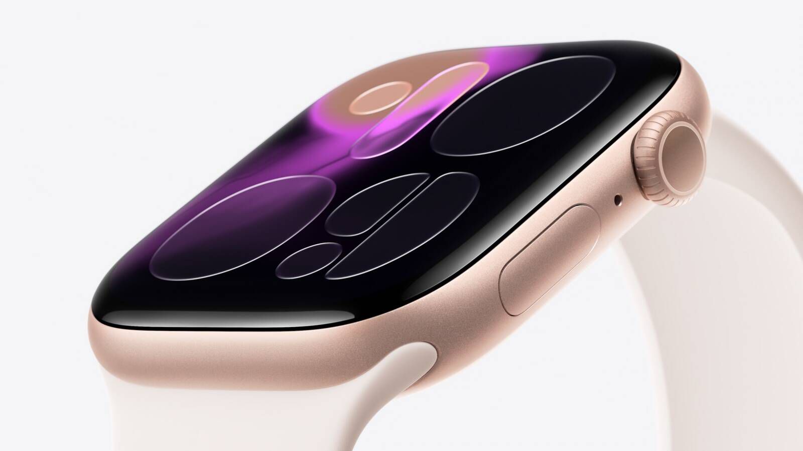 Apple Watch na zápěstí s důrazem na AI funkce