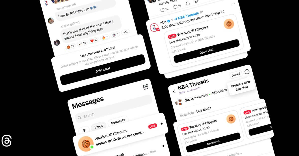 Threads Live Chats na iPhonu s novými překlady a moderací