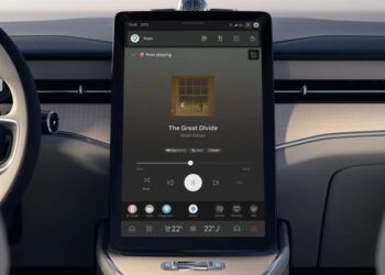 Apple Music ve voze Volvo na palubním displeji