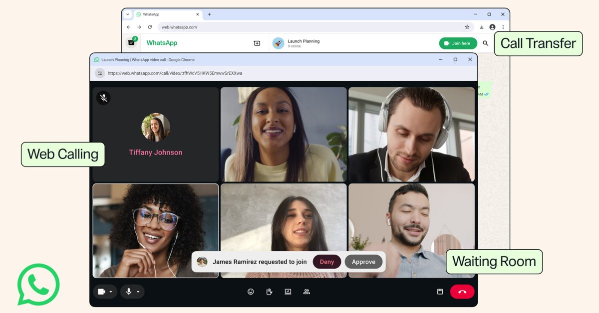 WhatsApp Web s podporou hlasových a videohovorů