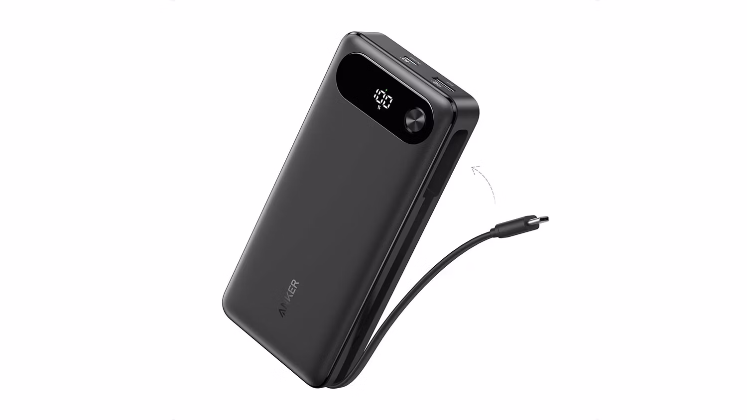 Černá powerbanka Anker 20 000 mAh s USB-C kabelem