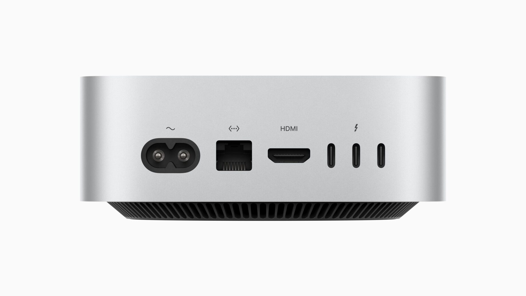 Mac mini vedle monitoru s vysokou obnovovací frekvencí