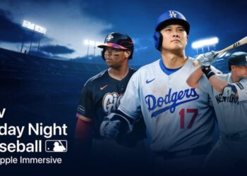Apple Vision Pro s přenosem baseballu v prostorovém videu