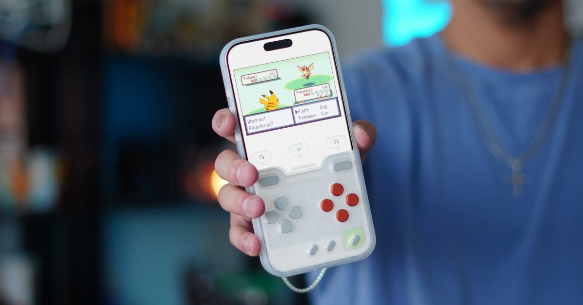 Transparentní kryt GAMEBABY pro iPhone s tlačítky pro retro hry