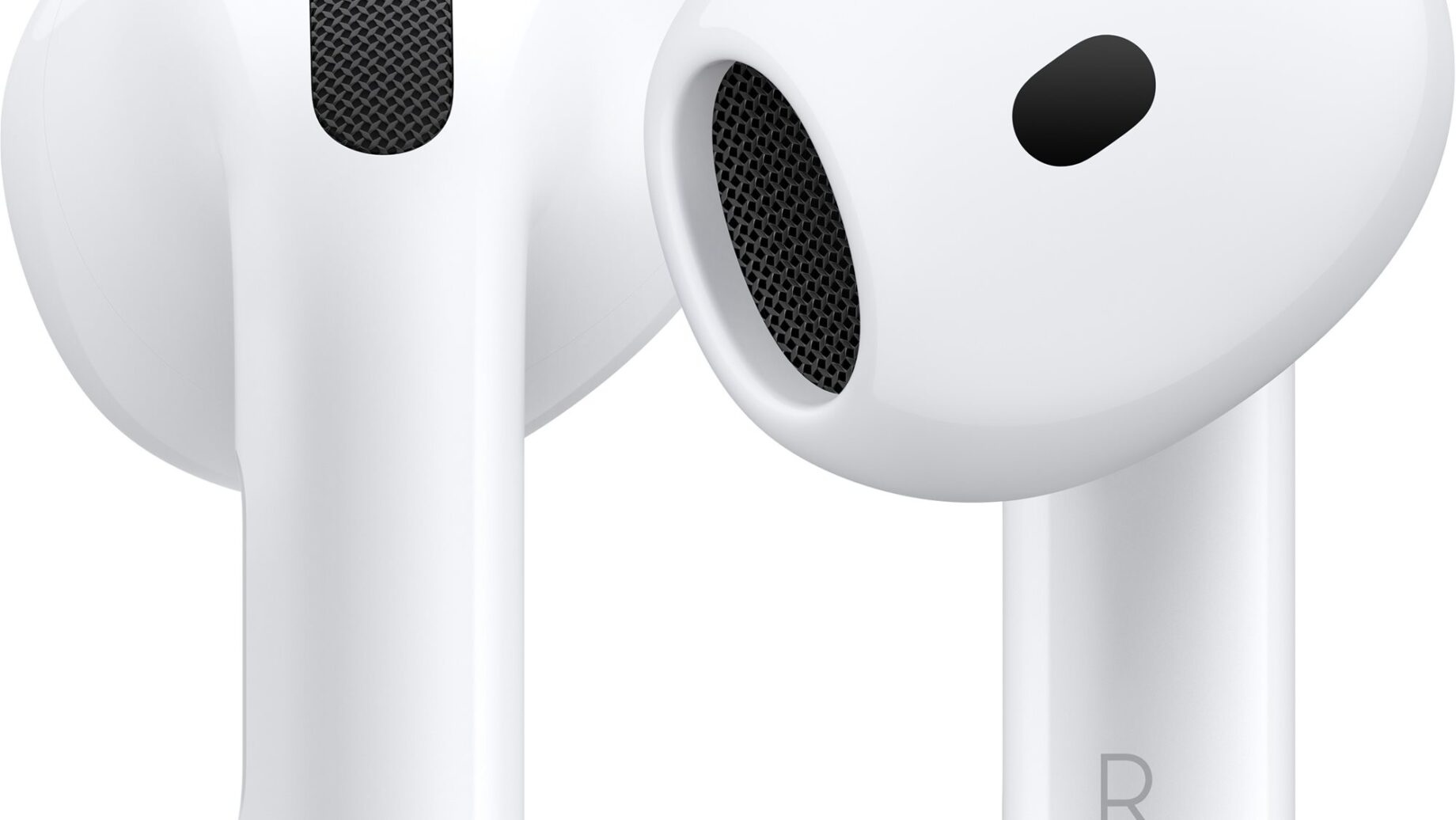 Apple AirPods 4 na bílém pozadí