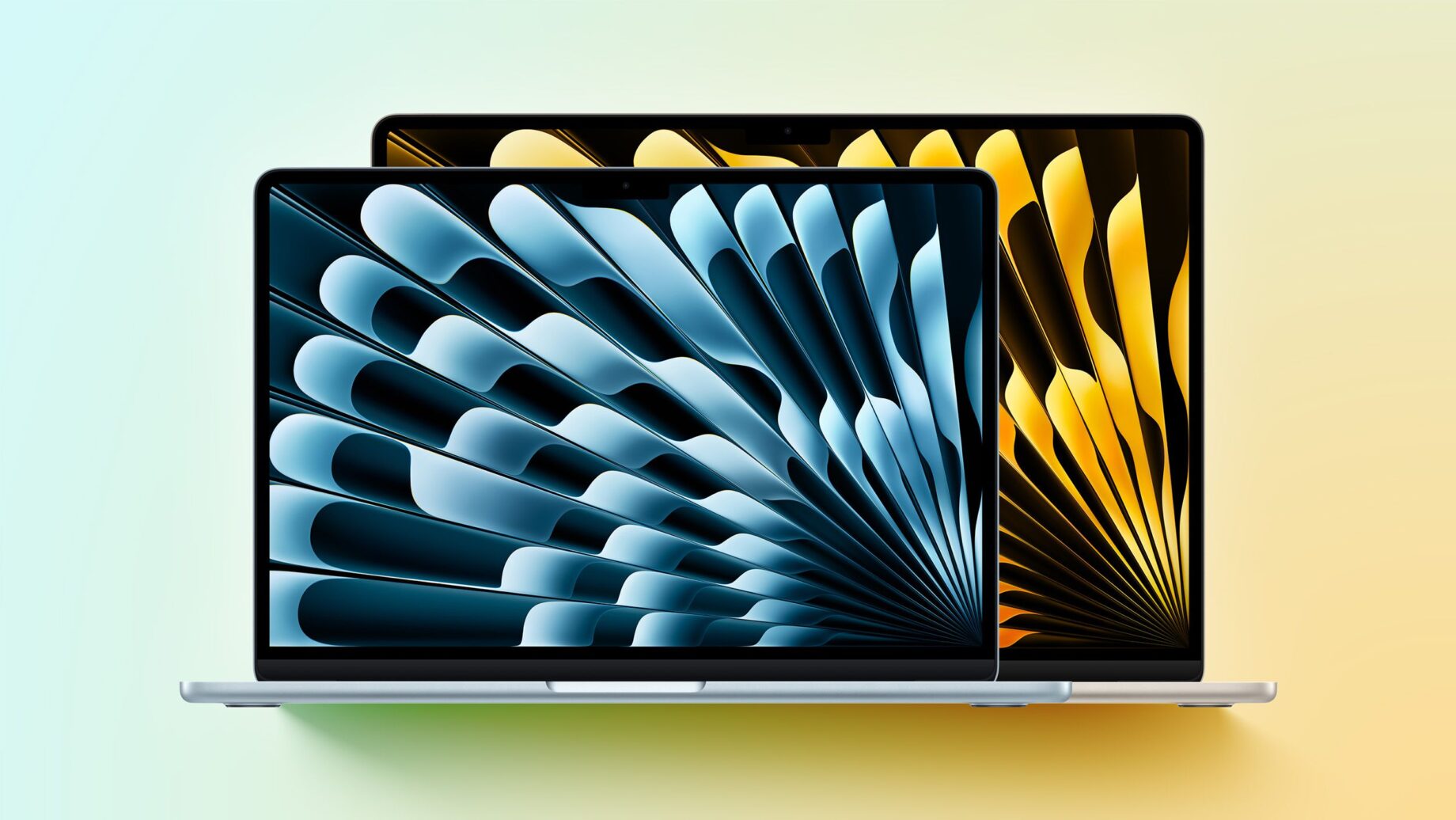 MacBook Air na stole s upozorněním na nedostupnost