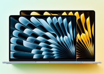 MacBook Air na stole s upozorněním na nedostupnost