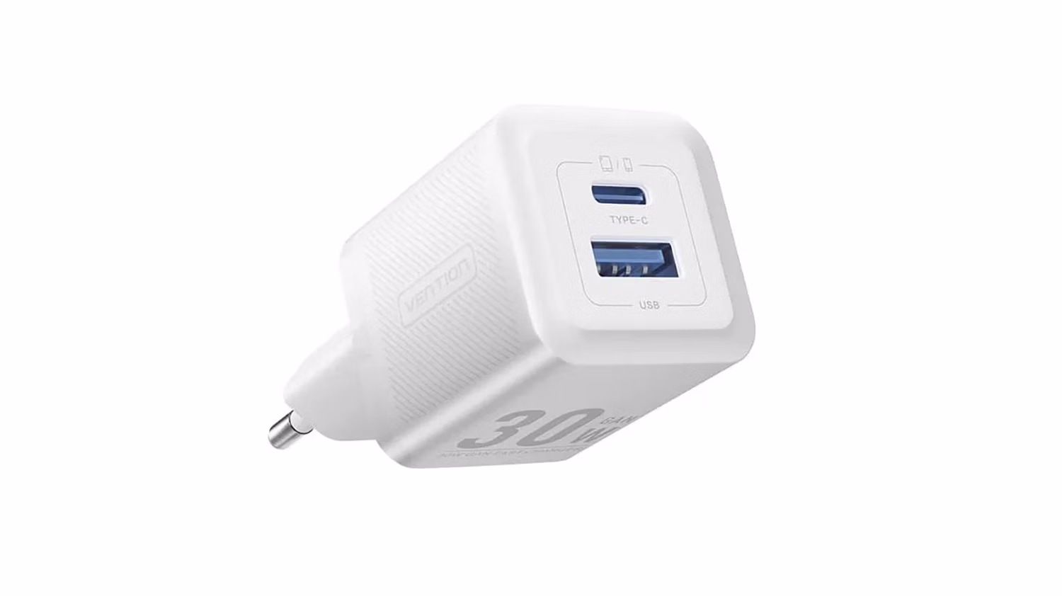 Vention 2-Port USB GaN Charger bílá nabíječka se dvěma porty
