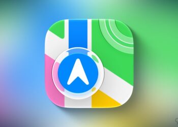 Apple Maps na iPhonu s mapou Severní Ameriky