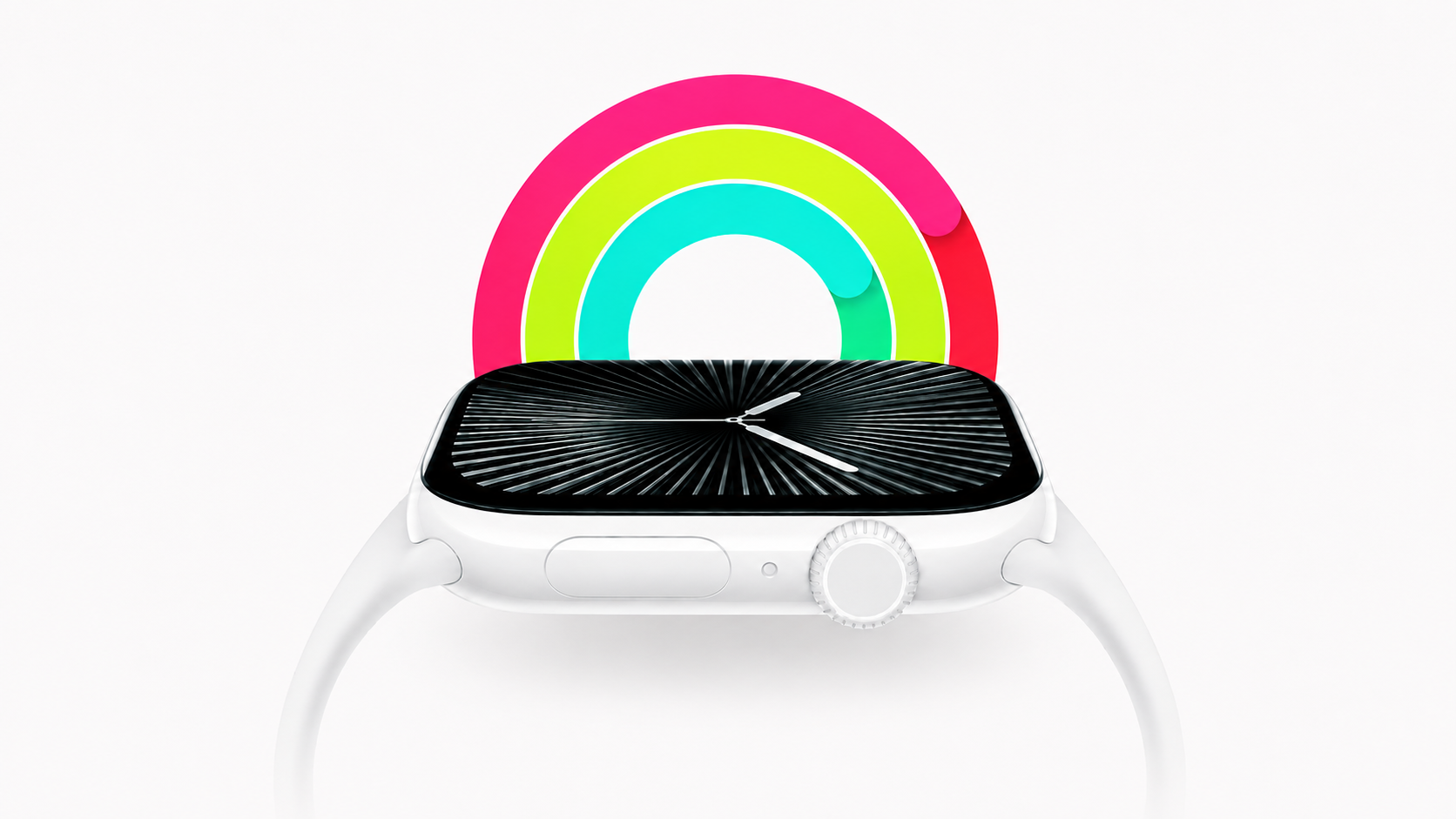 Apple Watch na zápěstí se zaměřením na fitness funkce