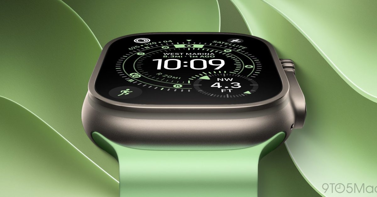 Apple Watch Ultra na zápěstí s důrazem na nový čip a senzory
