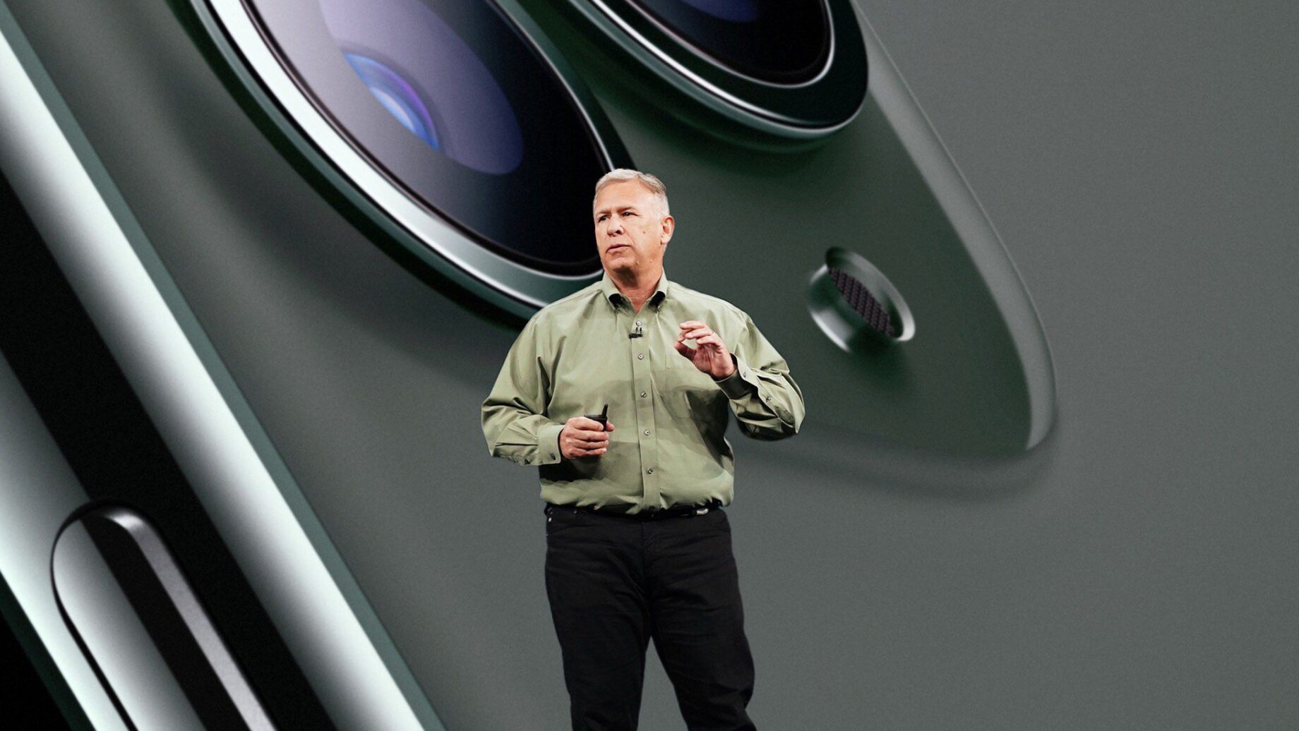 Phil Schiller a logo App Storu