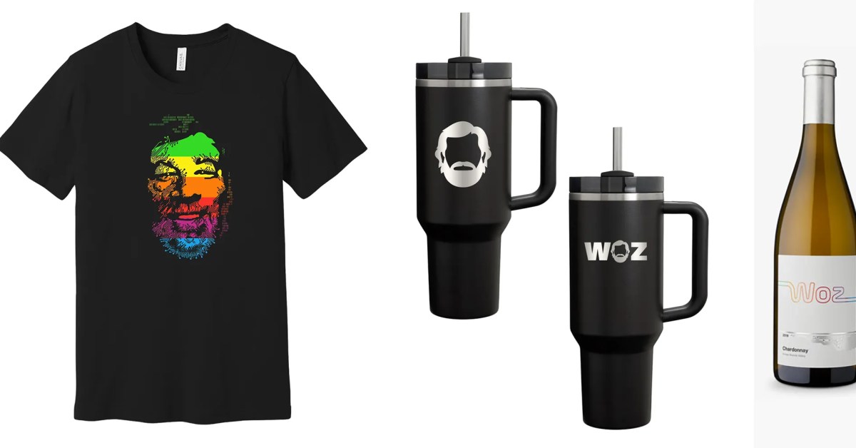 Steve Wozniak a nový merch store s tričky a vínem