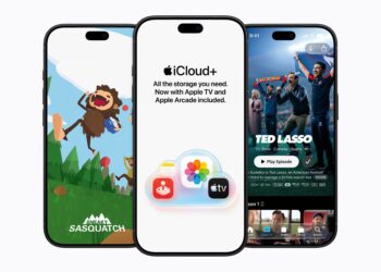 iCloud+ s Apple TV a Apple Arcade na obrazovce iPhonu