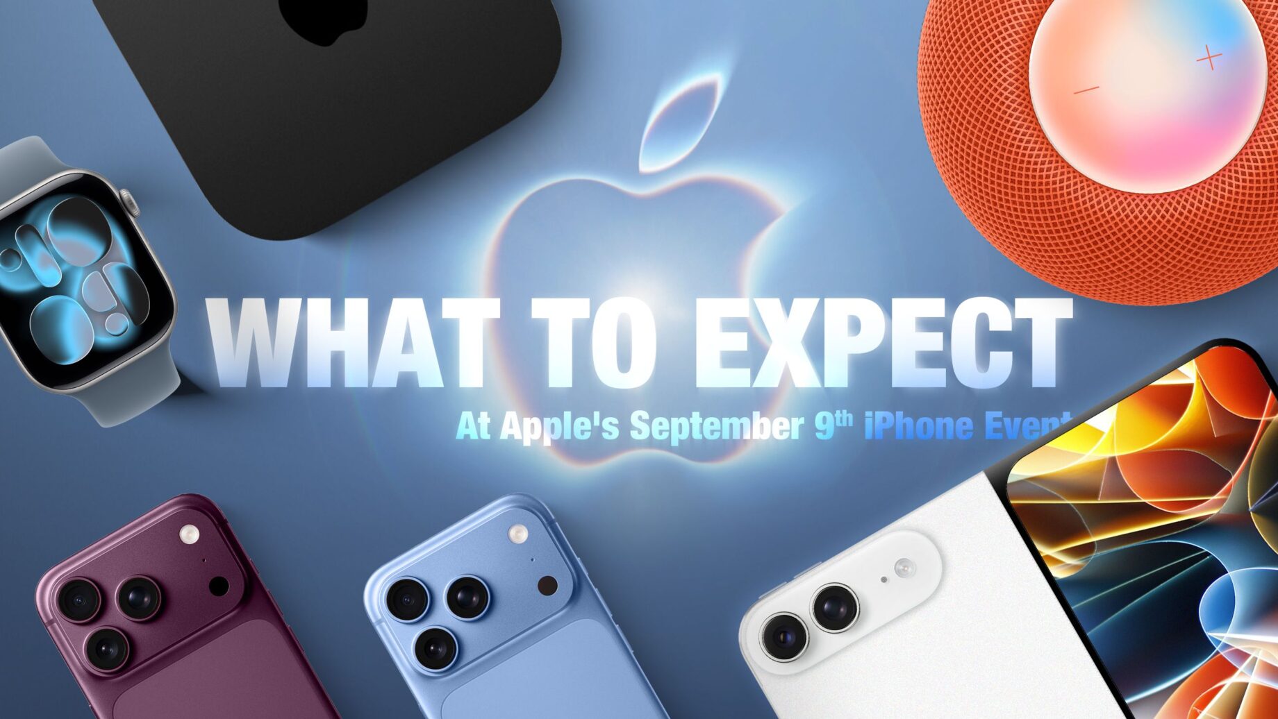 Apple logo a očekávané modely iPhone 18 Pro a iPhone Ultra