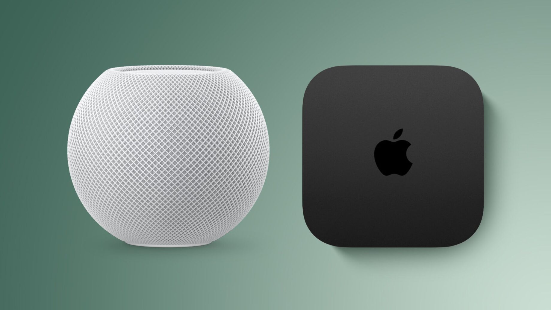 Apple TV a HomePod mini vedle sebe