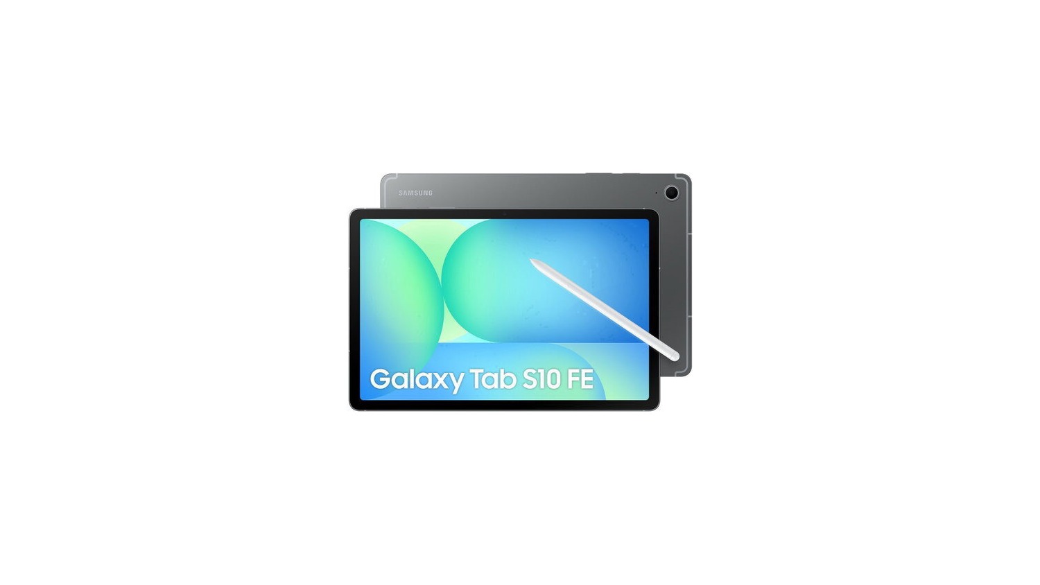 Samsung Galaxy Tab S10 FE se stylusem v šedé barvě