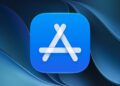 Logo App Storu na displeji iPhonu