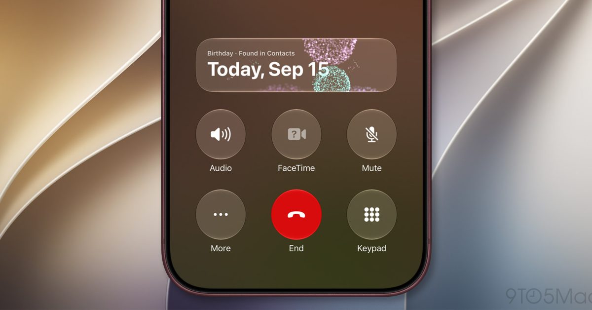 Narozeninová animace v iOS 27 při volání kontaktu