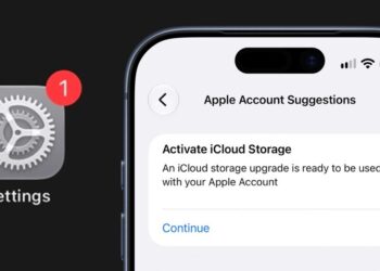 iPhone s červeným odznakem v aplikaci Nastavení kvůli chybě iCloud úložiště