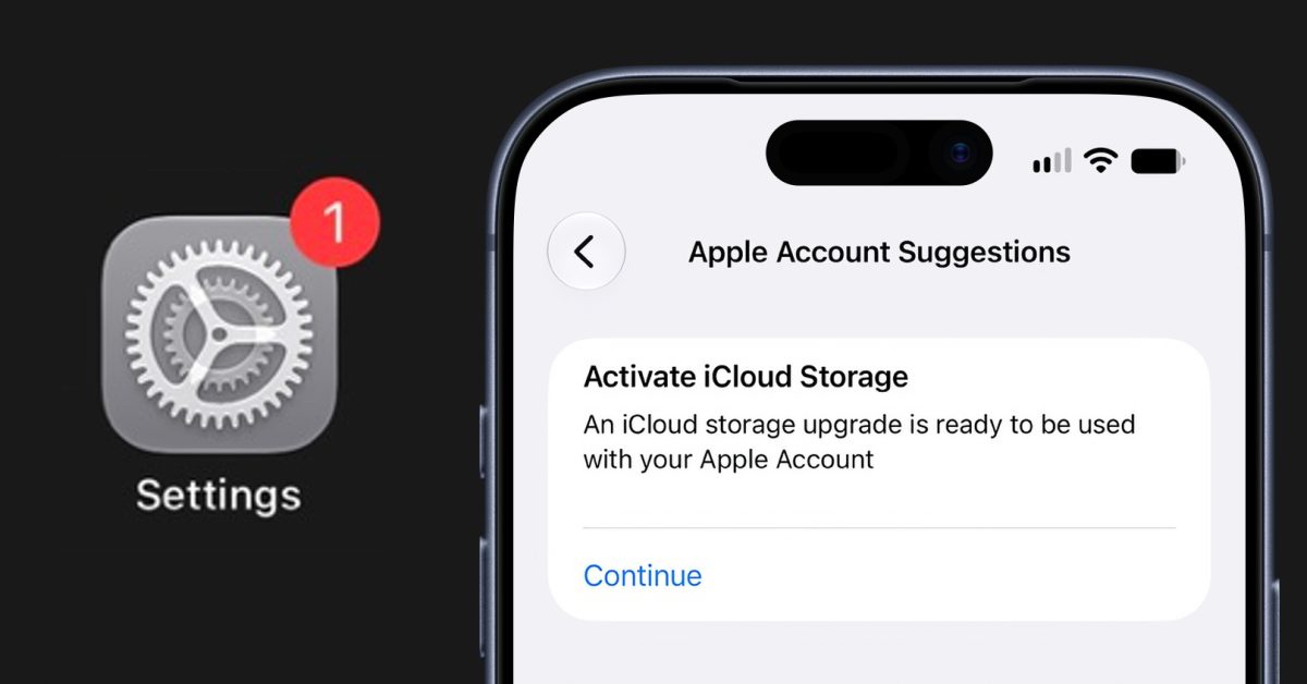 iPhone s červeným odznakem v aplikaci Nastavení kvůli chybě iCloud úložiště