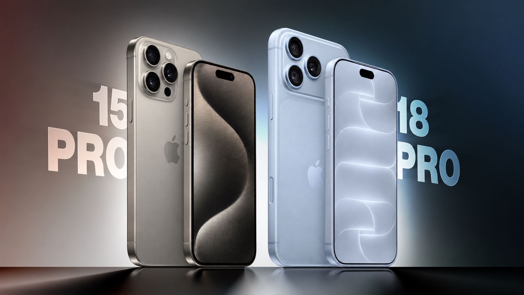 Porovnání iPhonu 15 Pro a iPhonu 18 Pro