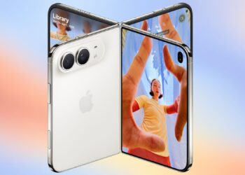 Skládací iPhone Duo s kamerou a dvěma displeji