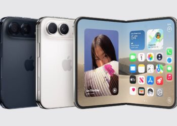 Skládací iPhone Duo vedle iPhonu 18 Pro