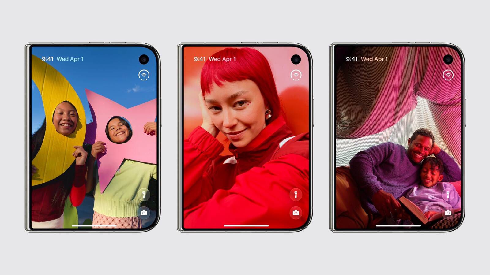 Skládací iPhone Duo s displeji a fotoaparátem