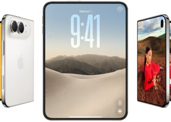 Koncept skládacího iPhonu Apple Duo