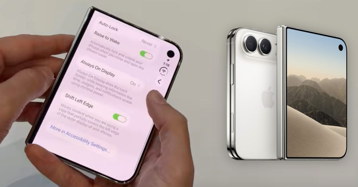 Nastavení iPhone Duo s volbou pro posunutí obsahu displeje