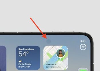 Skládací iPhone Duo s kamerou pod displejem