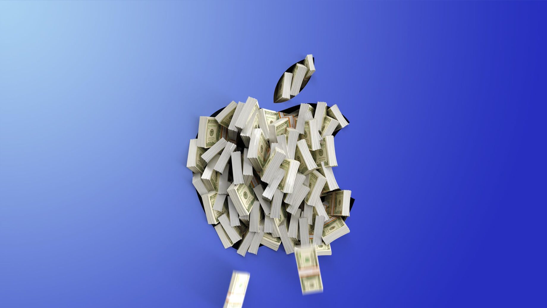 iPhone 18 Pro vedle klesajícího grafu akcií Applu