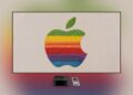 Logo Apple a pozvánka na produktovou akci Welcome home