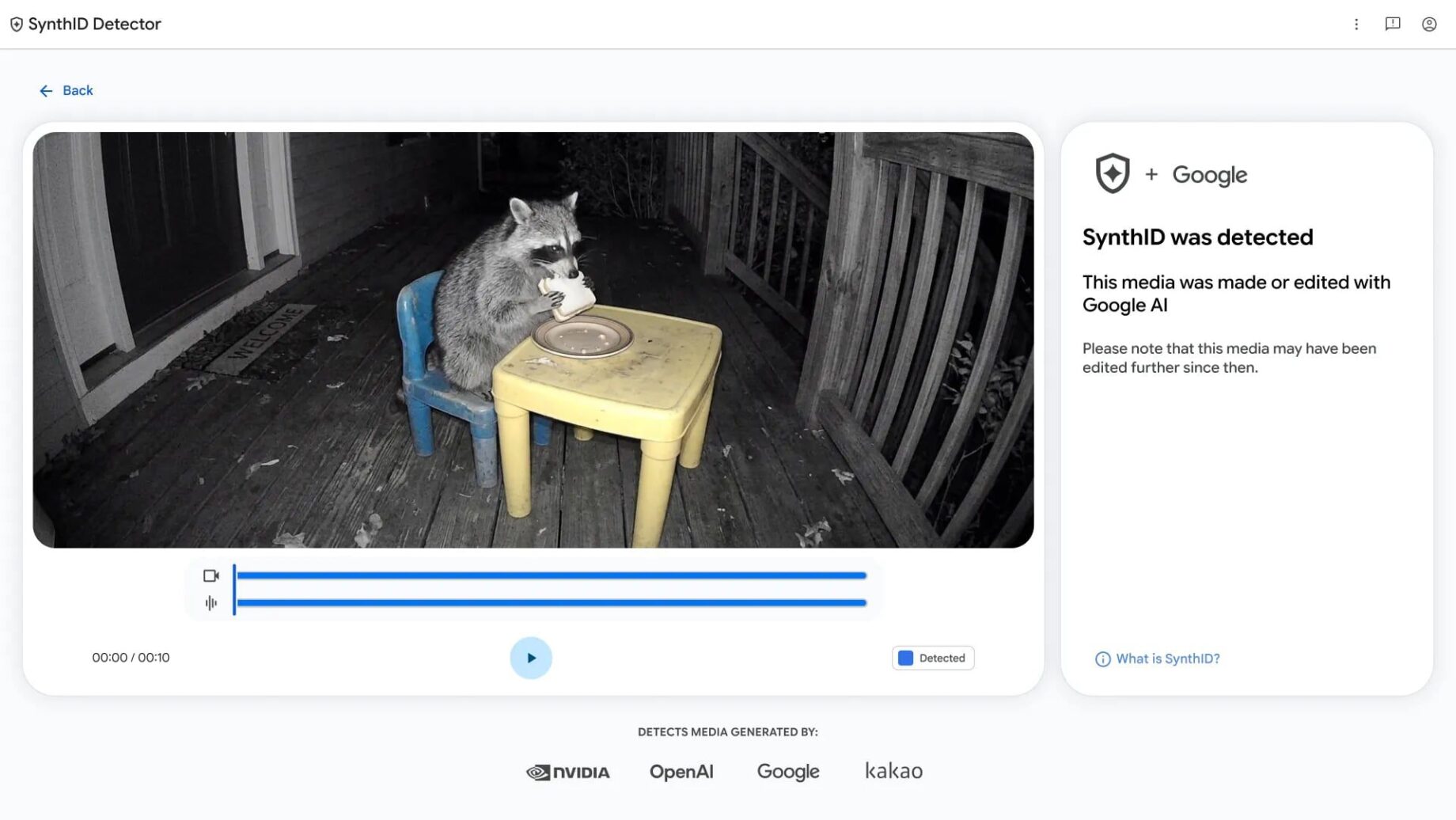 Web SynthID Detector pro ověřování AI vytvořeného obsahu