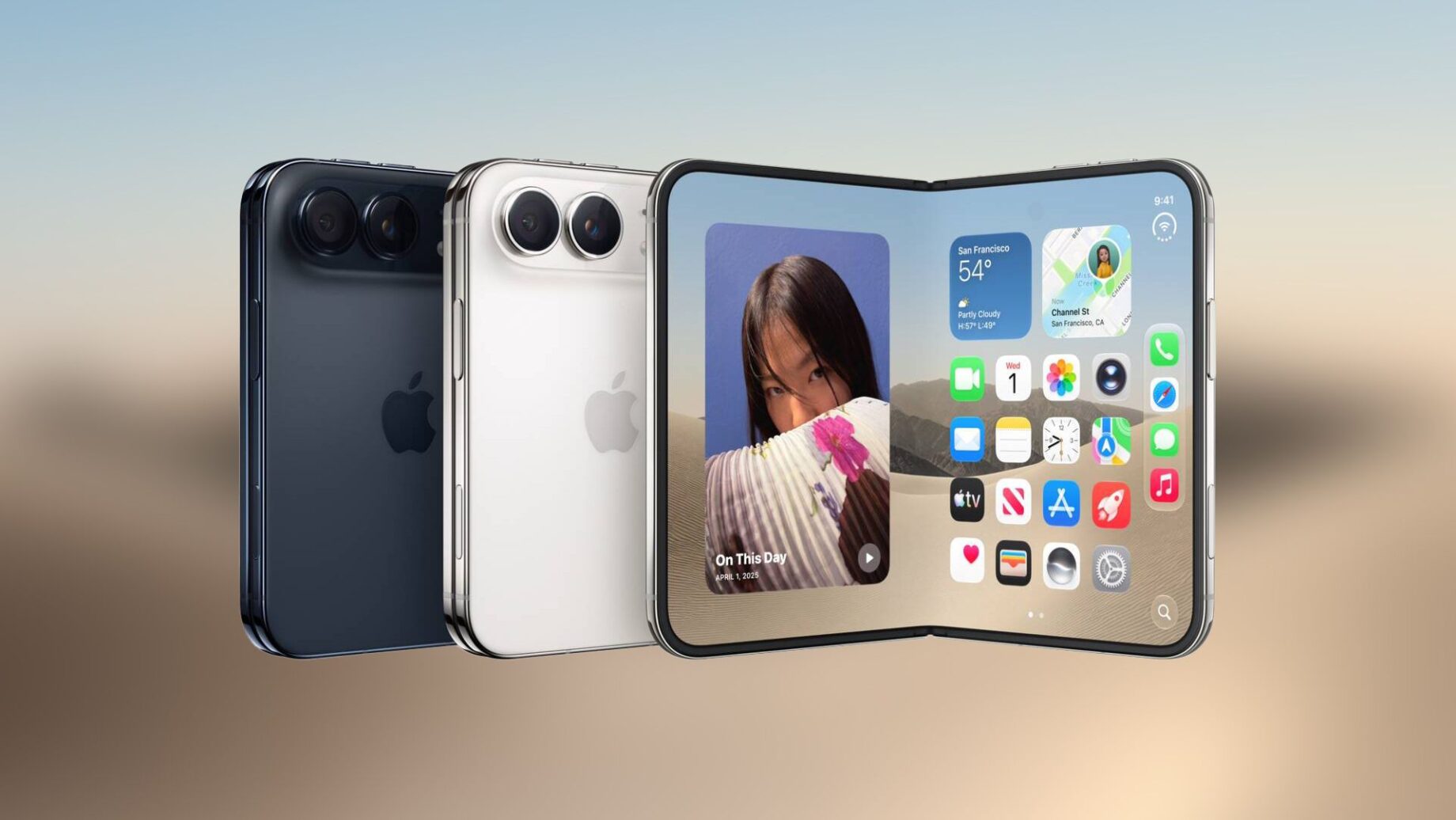 iPhone Duo s dvoustránkovým náhledem dokumentu v Quick Look